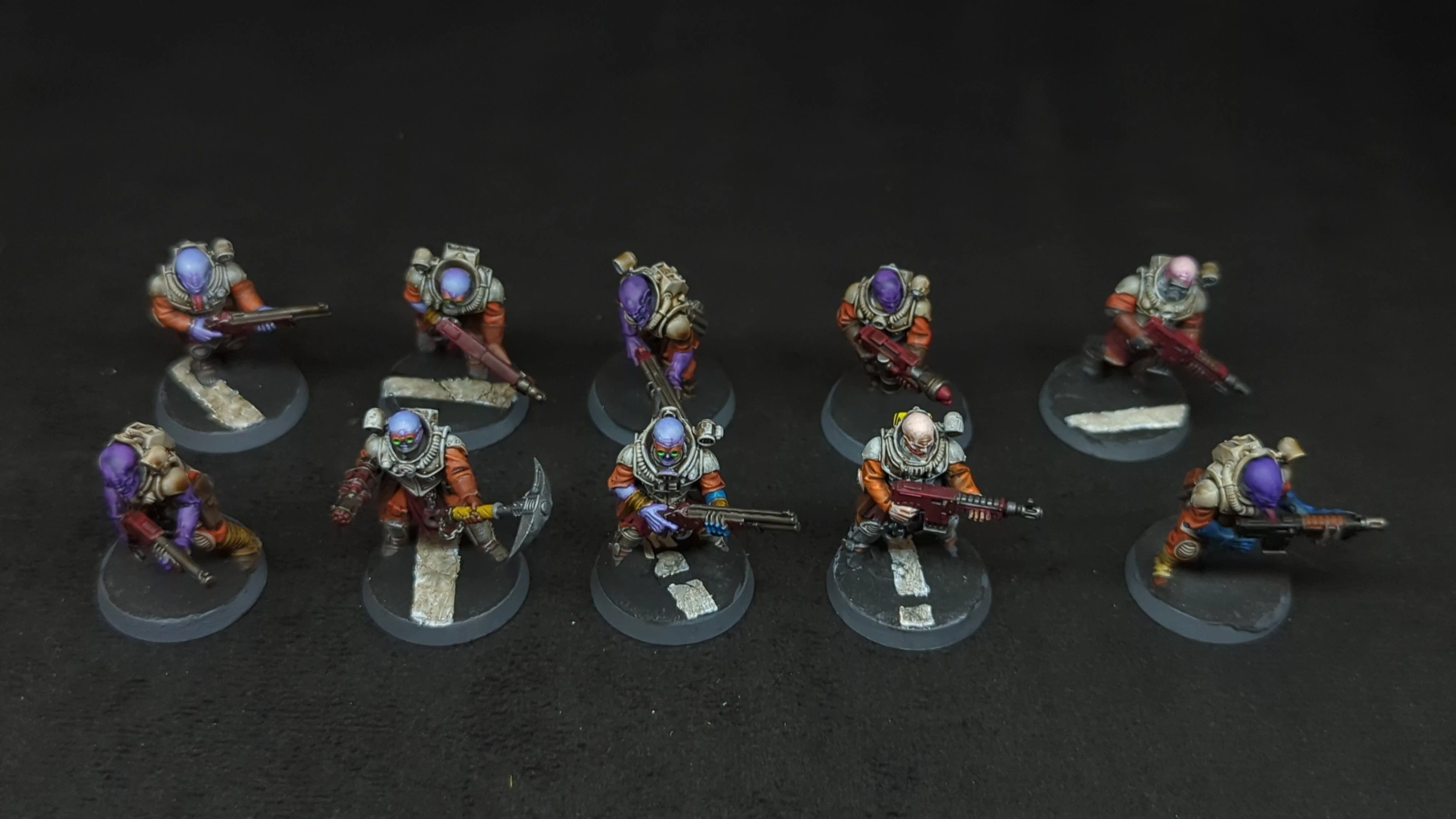 Warhammer 40k Genestealer Cults Neophyte Hybrids x10 Painted