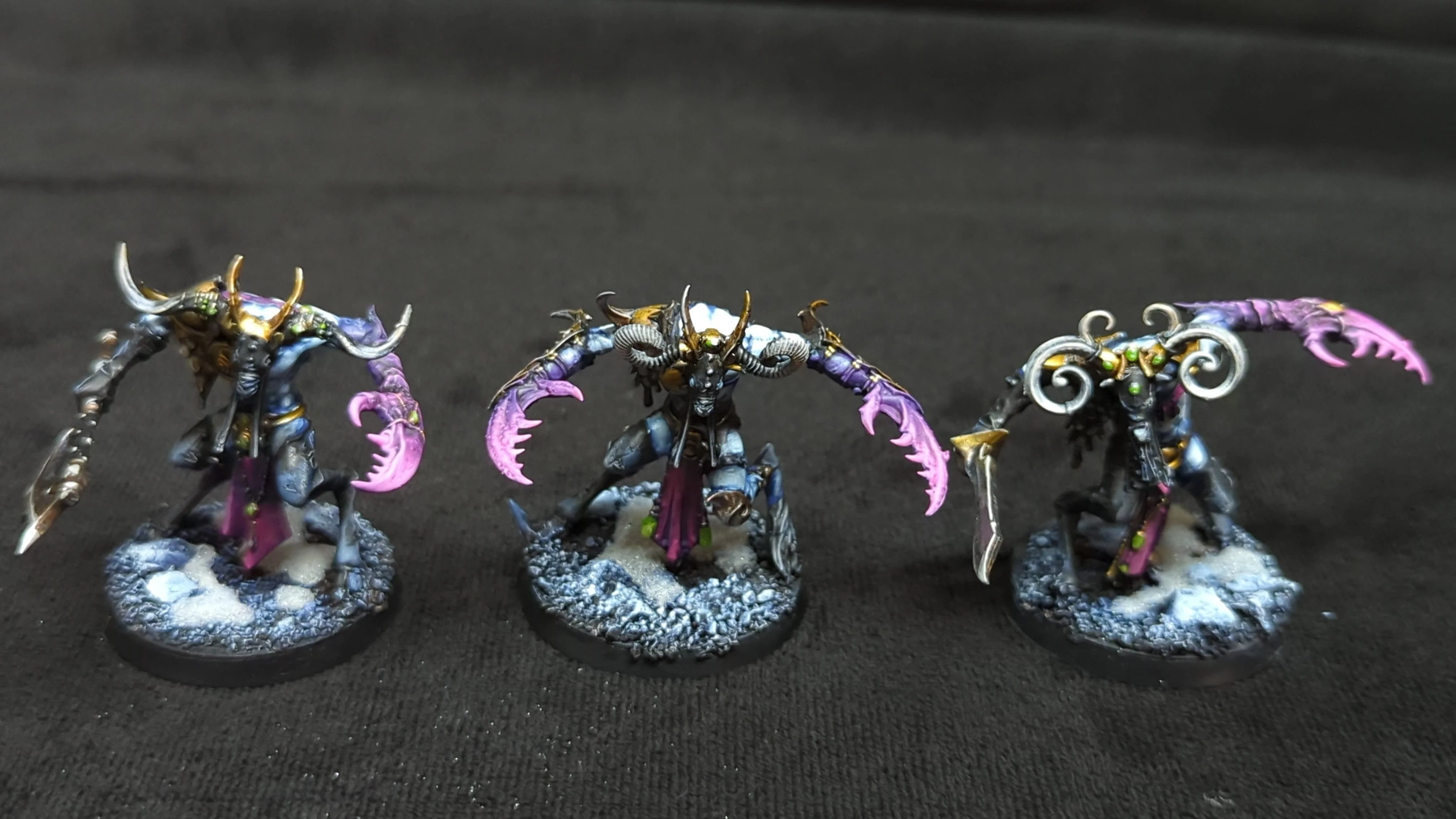 Age of Sigmar Hedonites of Slaanesh Slaangor Fiendbloods x3 Painted