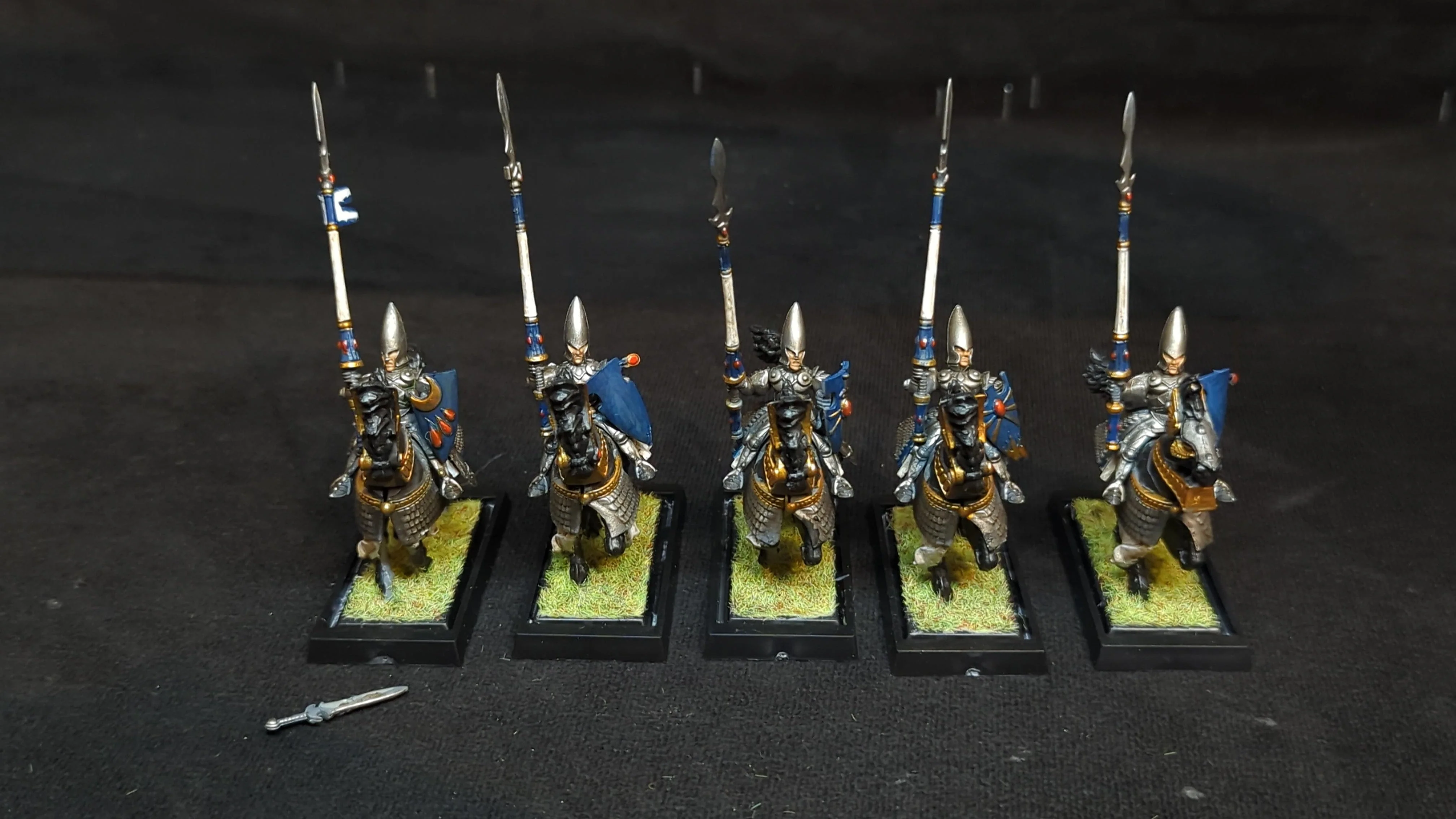 Old World High elves Silver helms x5 OOP Painted