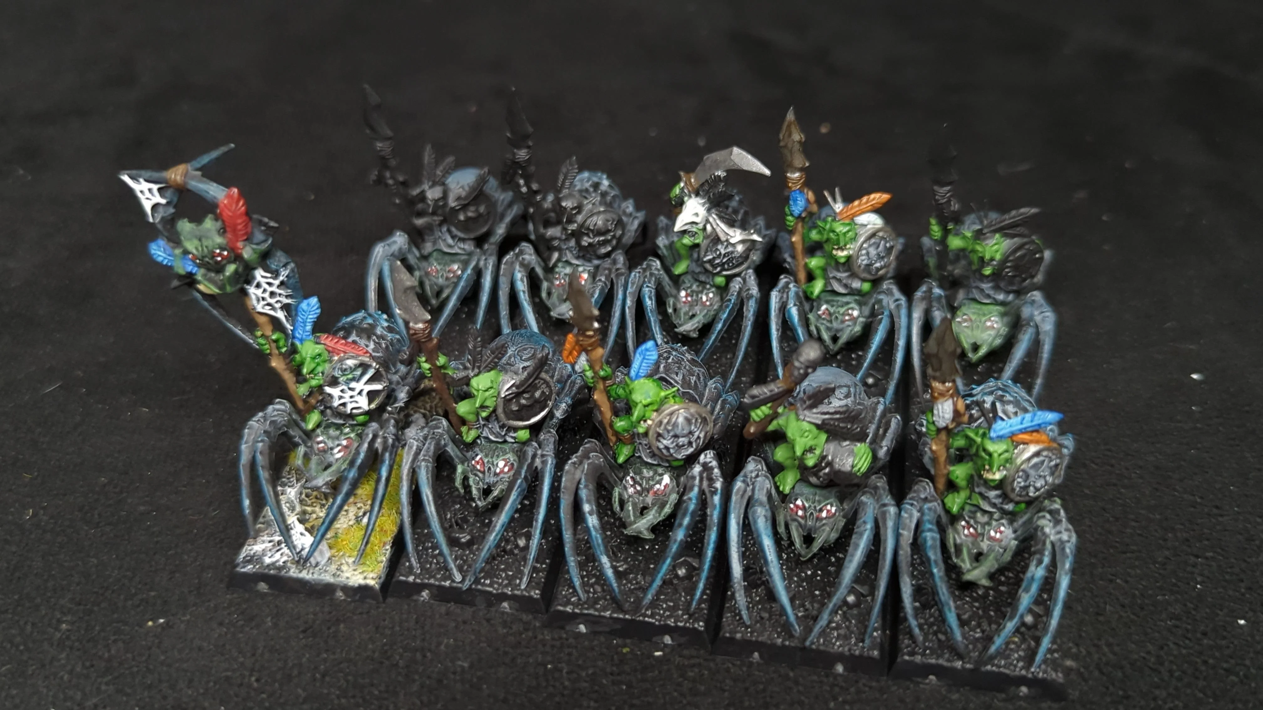 Age of Sigmar Gloomspite Gitz Grot Spider Riders x10 Painted