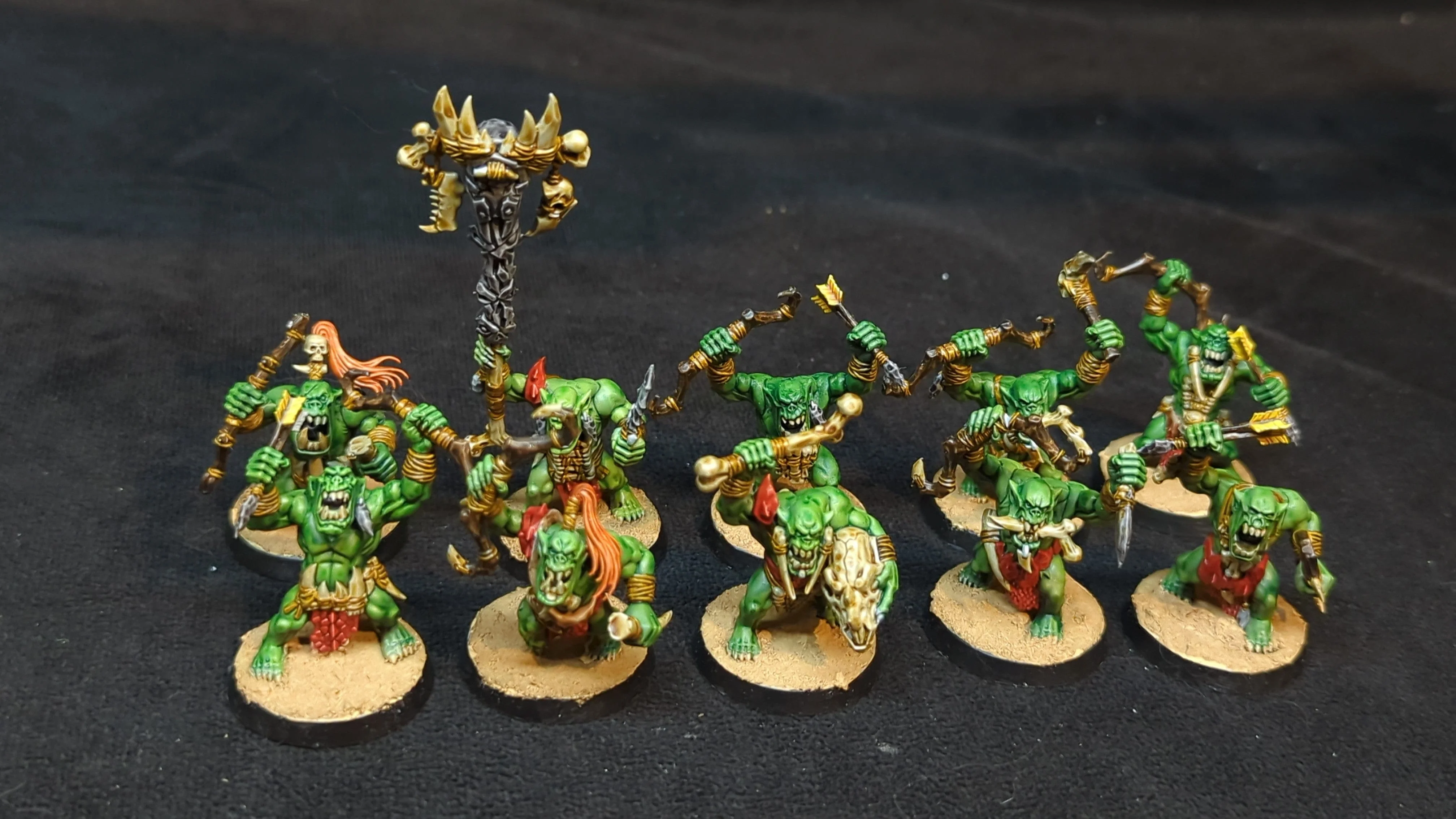 The Old World Orks Savages Archers x10 OOP Painted