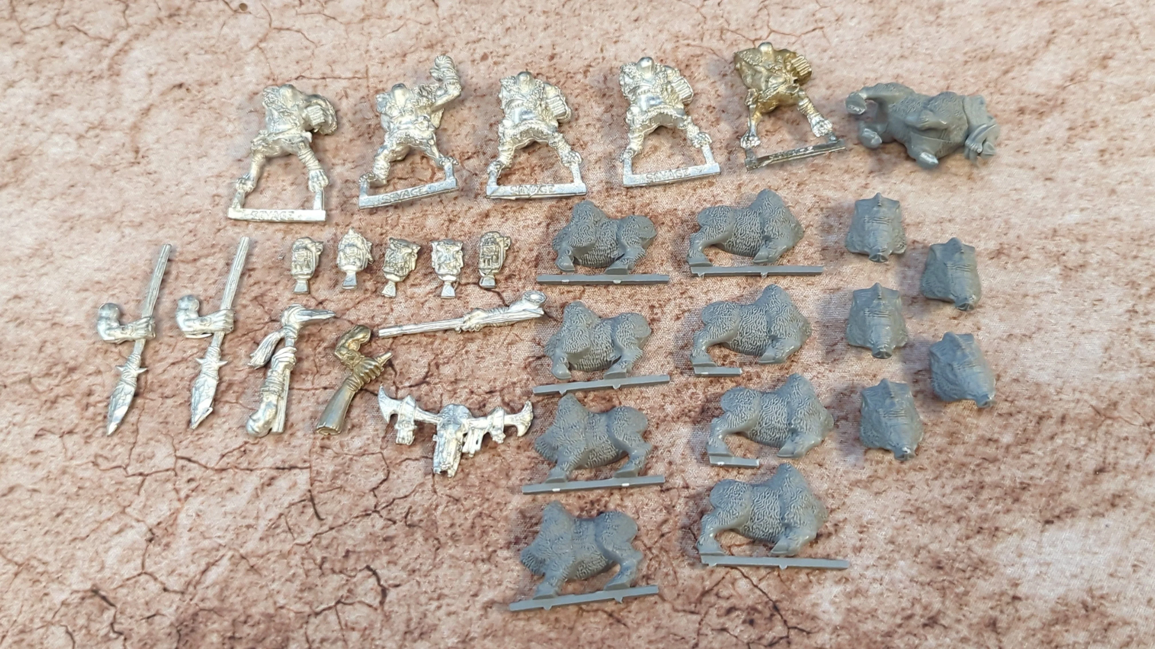 The Old World Savage orc boar boyz (oop metal) x5