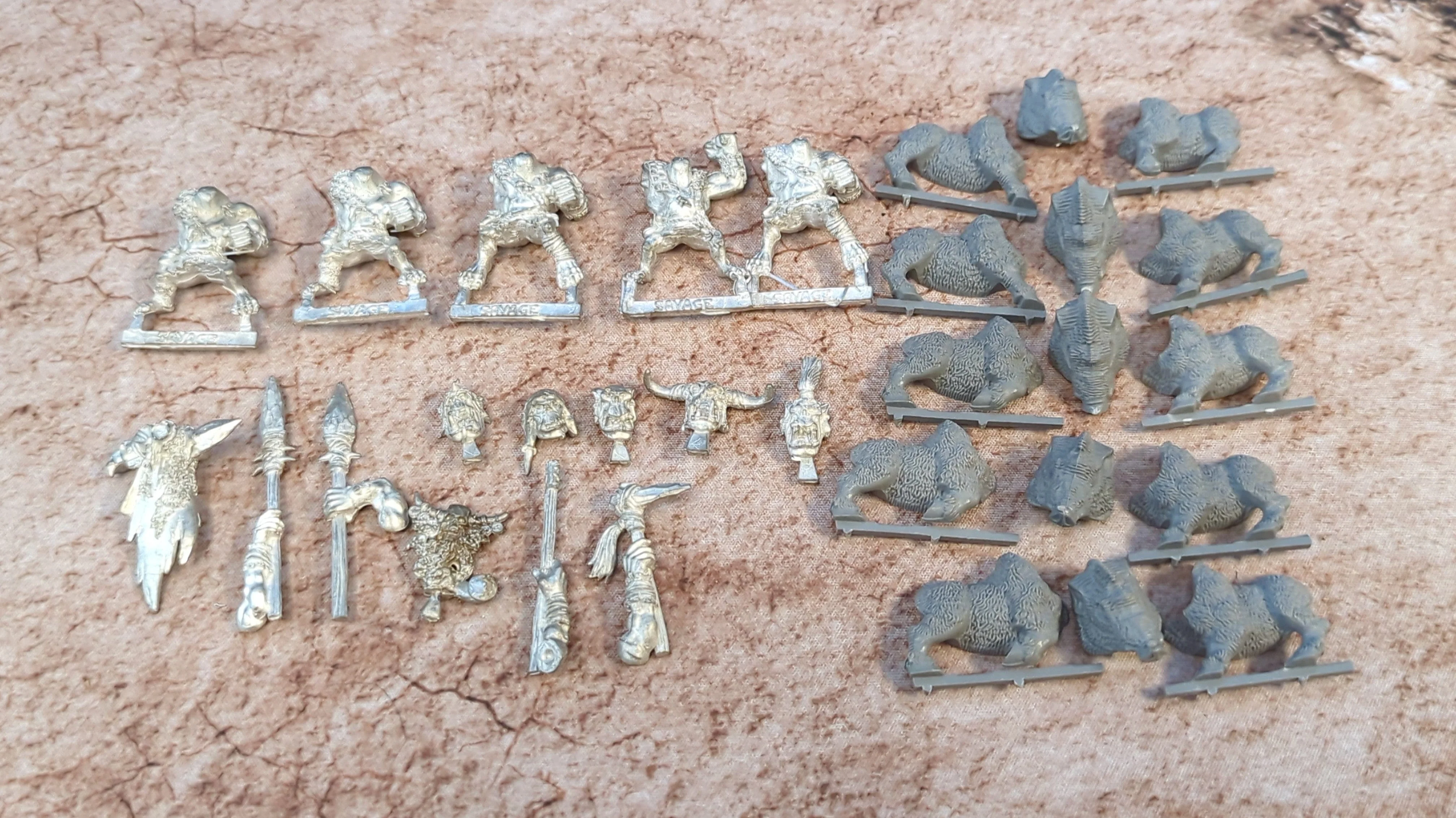 The Old World Savage orc boar boyz (oop metal) x5