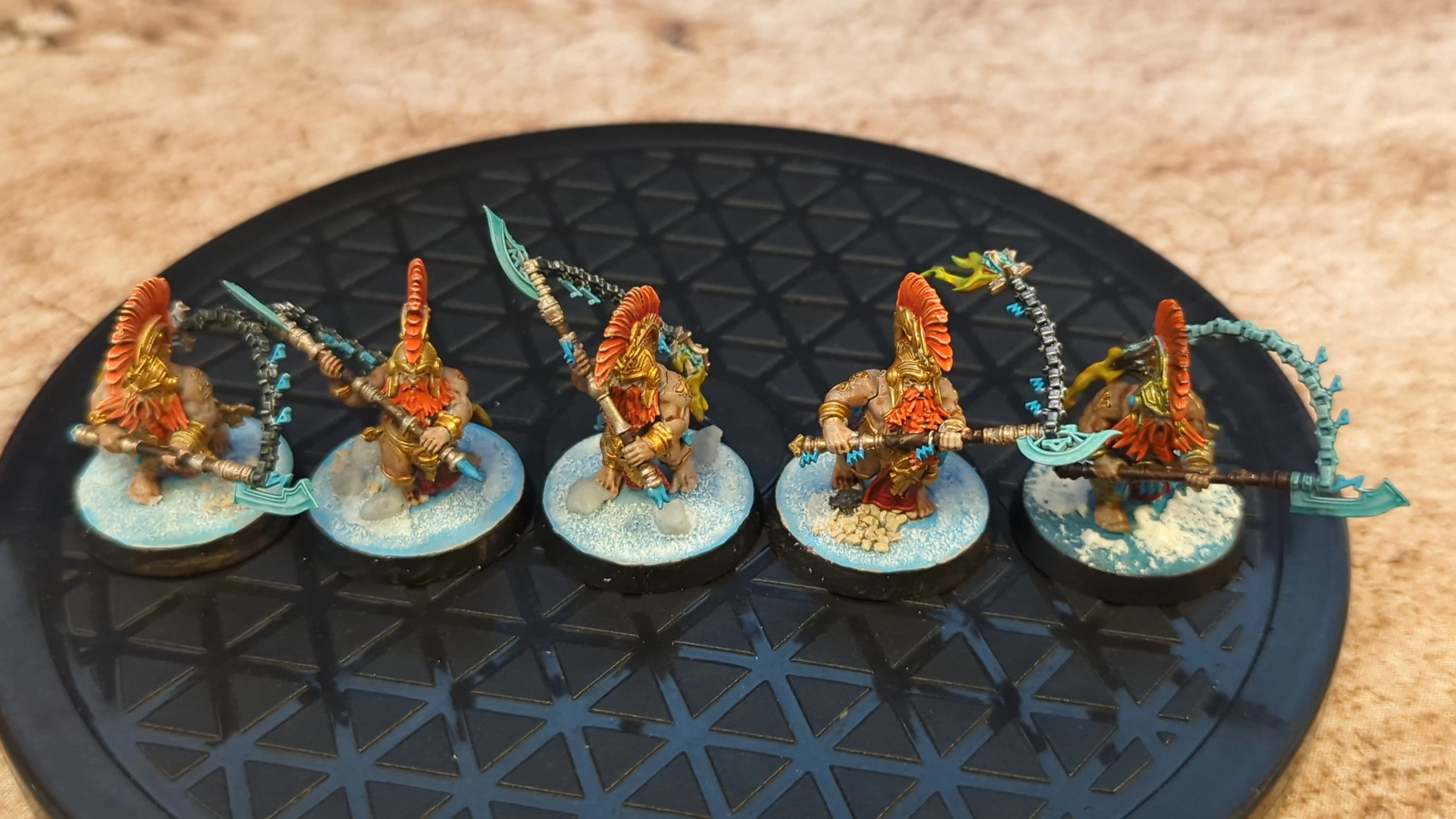 Age of Sigmar Fyreslayers Hearthguard Berzerkers x5 Painted