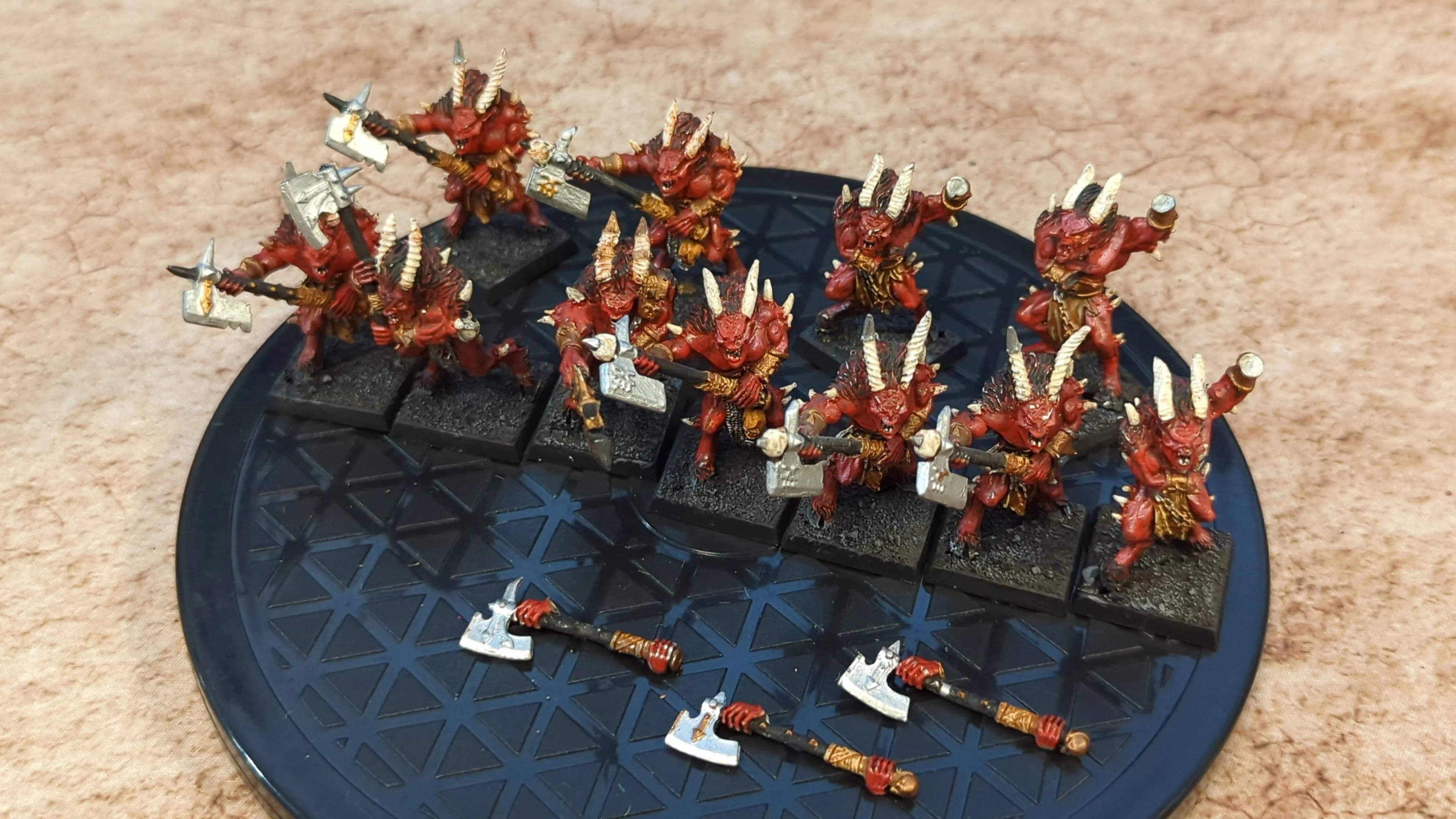 Age of Sigmar Daemons of Khorne Bloodletters (OOP Metal) x11 OOP Painted