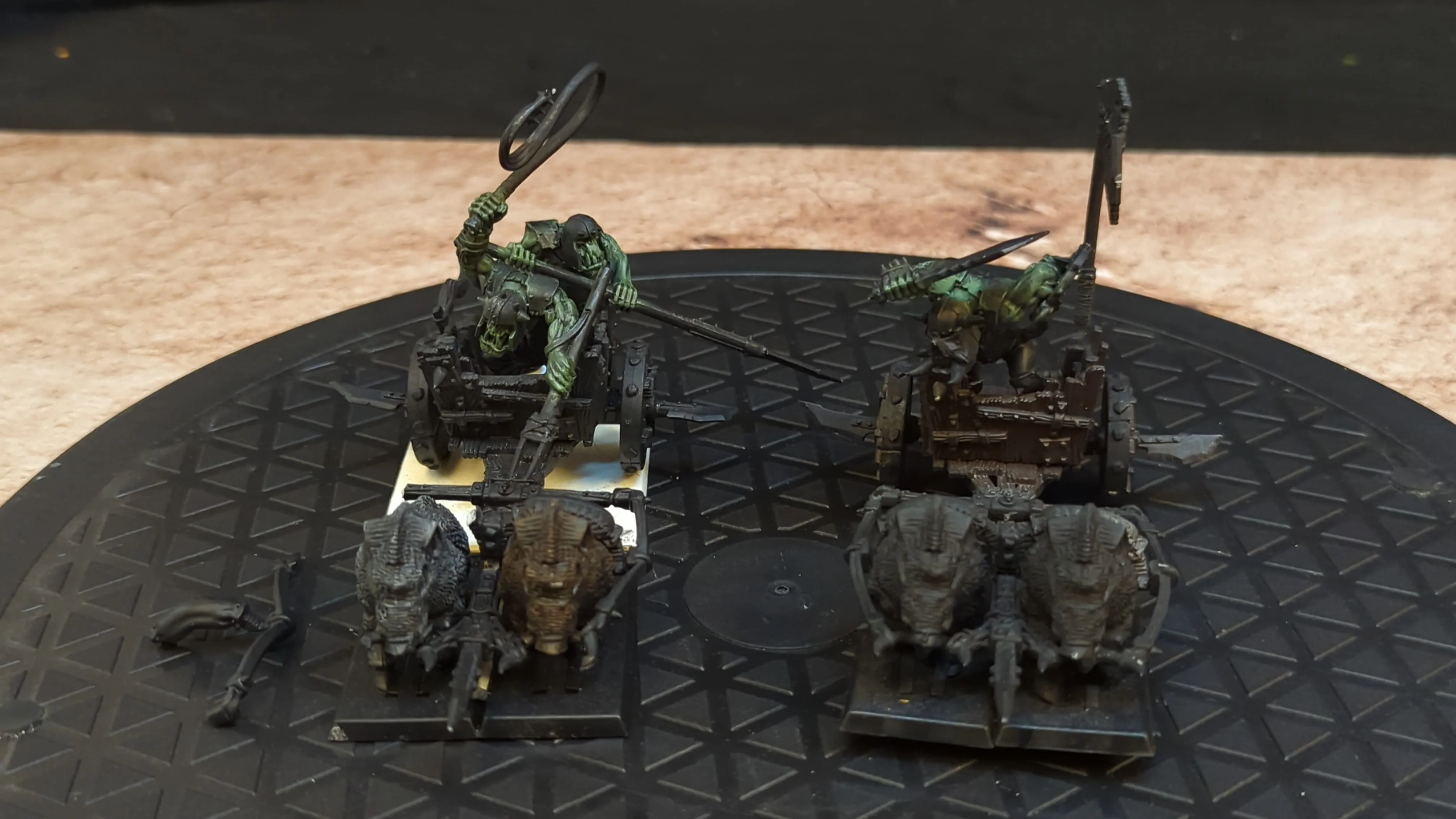 The Old World Orc & Goblin Tribes Orc Boar Chariots x2