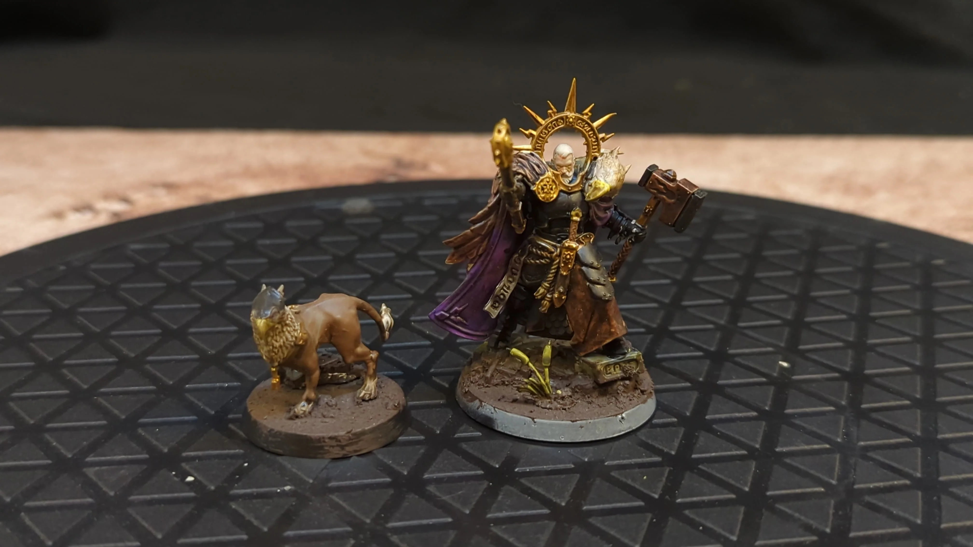 Age of Sigmar Stormcast Eternals Lord Imperatant with Gryph-Hound x2 Painted