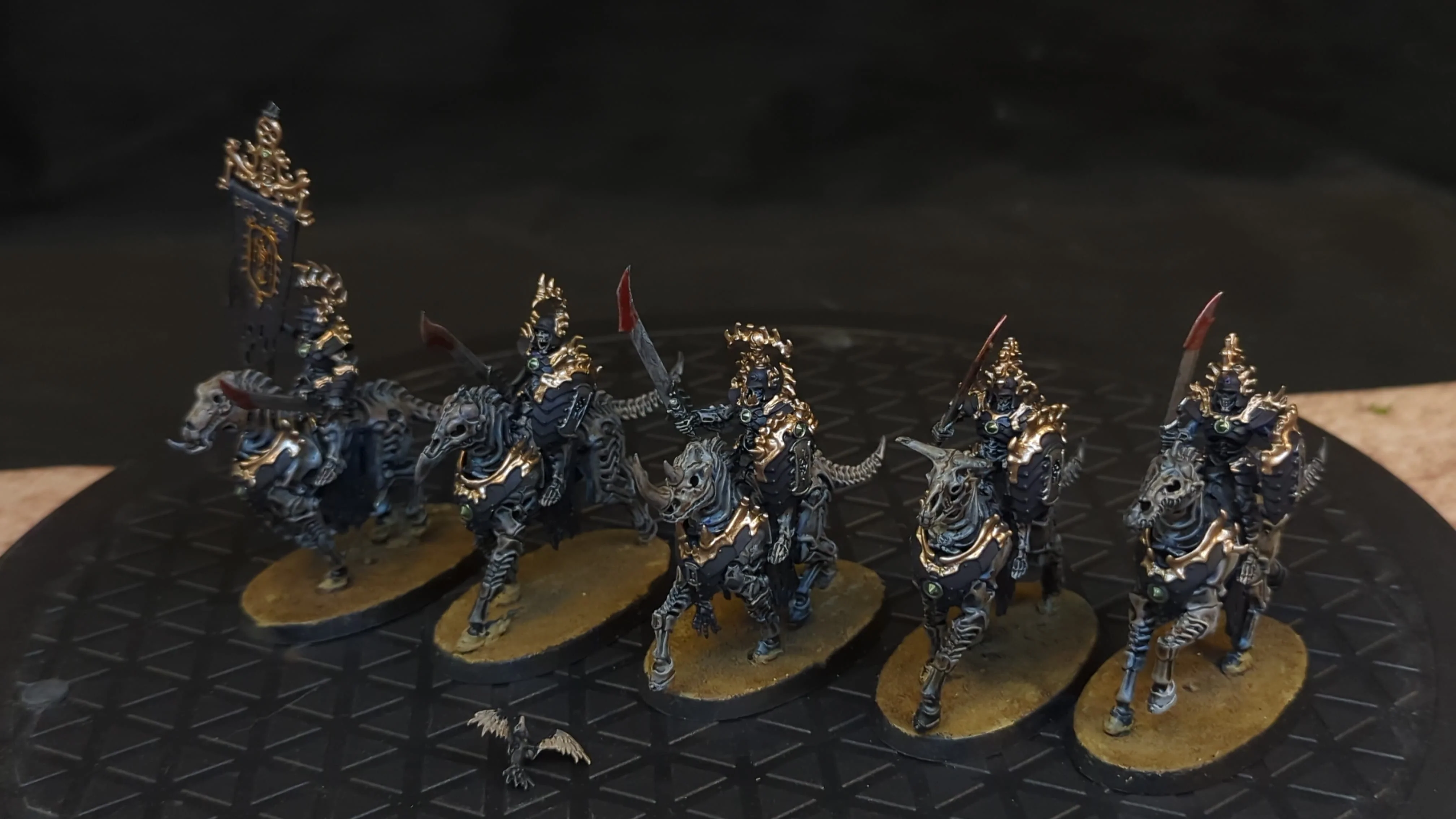 Age of Sigmar Ossiarch Bonereapers Kavalos Deathriders x5 Painted