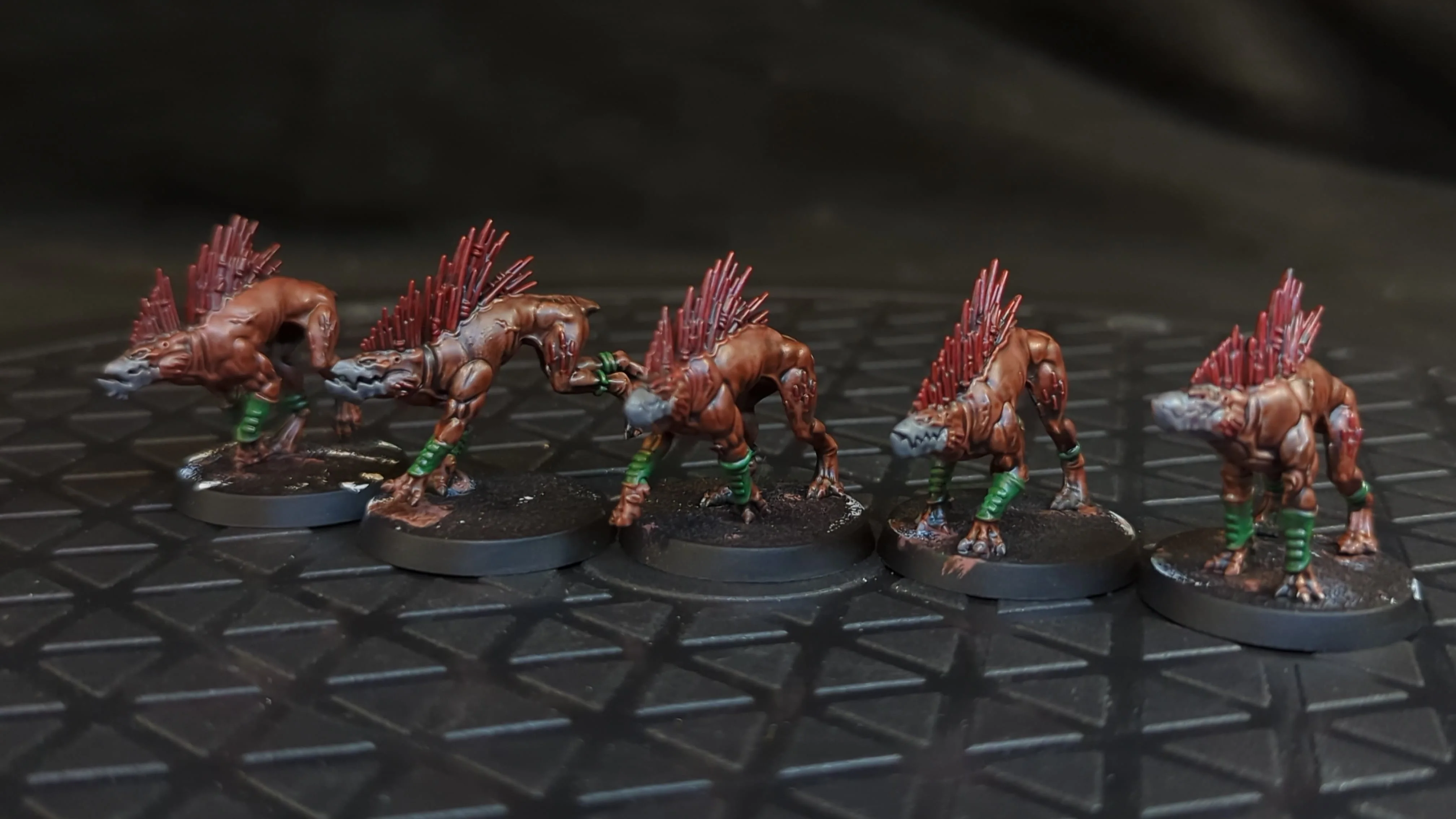Warhammer 40k T'au Empire Kroot Hounds x5 Painted