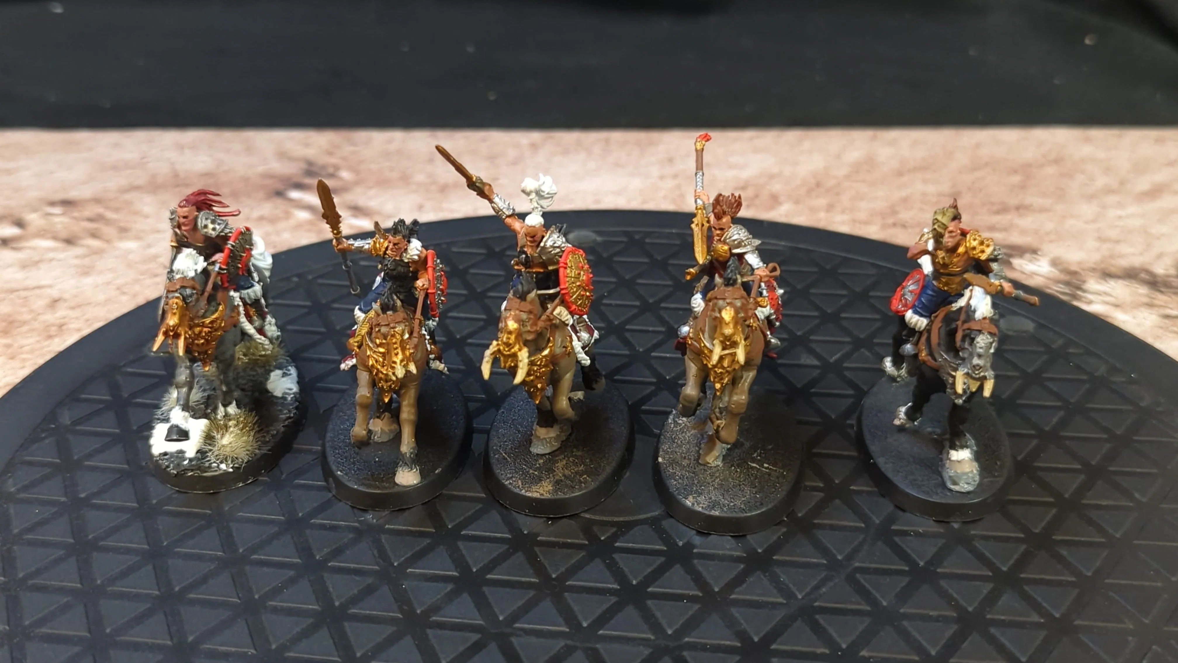 Age of Sigmar Slaves To Darkness Darkoath Fellriders x5 Painted