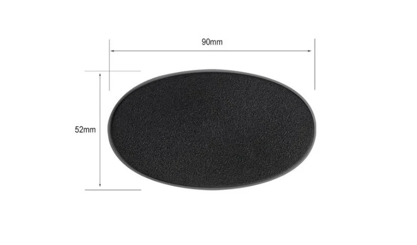 90mm x 52mm oval base x1
