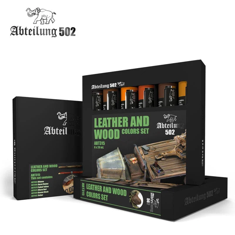 Abteilung 502 High Quality Oil paint - Leather and Wood set
