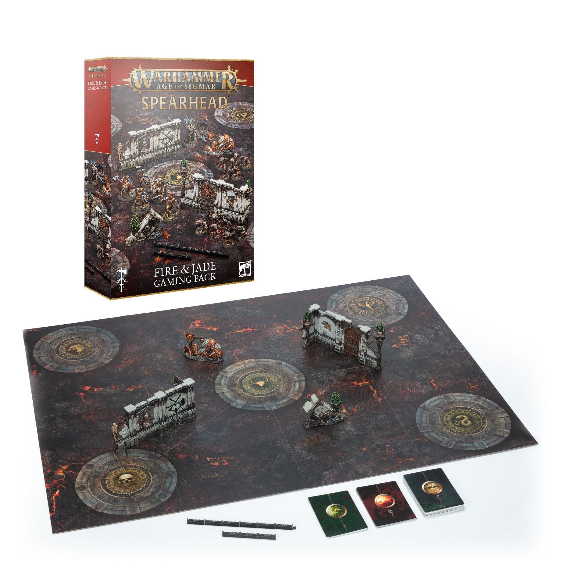 Age of Sigmar Fire & Jade Gaming Pack (FRA)