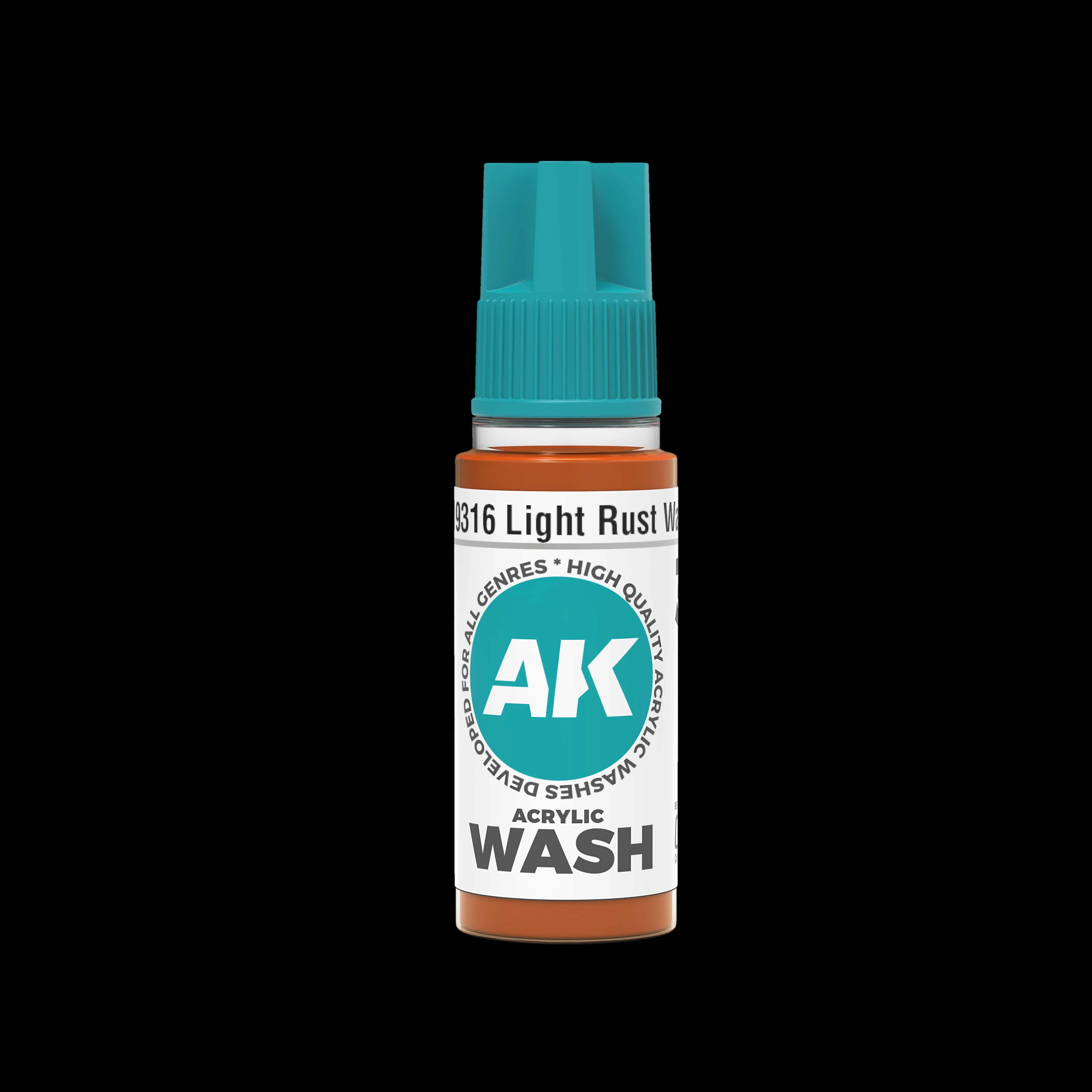 AK Interactive 3rd Gen Acrylic Wash 18ml - Light Rust