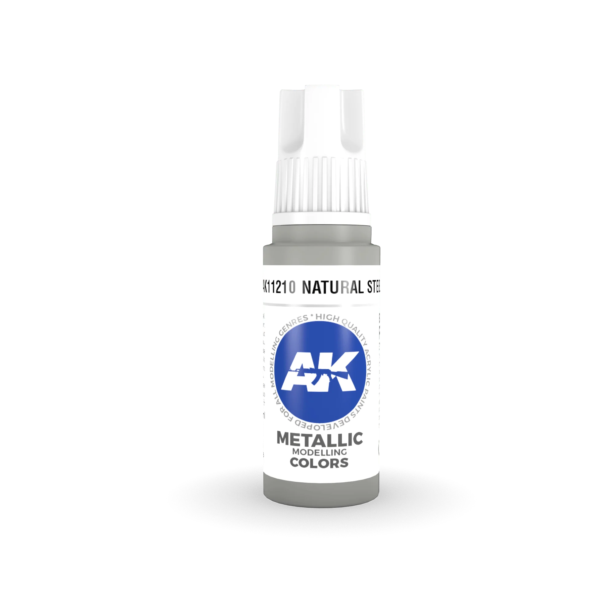 AK Interactive 3rd Gen Acrylics 17ml - Natural Steel