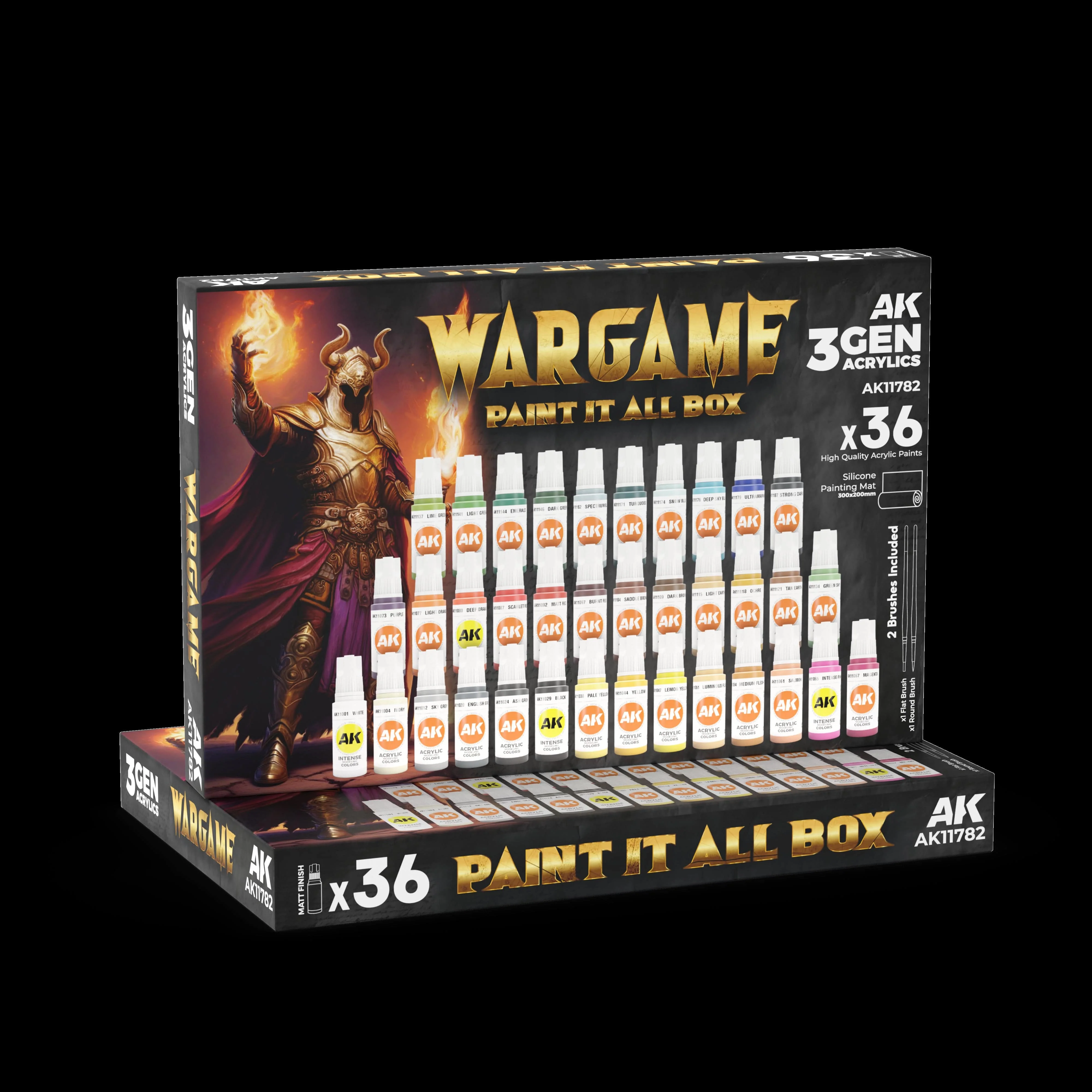 AK Interactive 3rd Gen Acrylics Wargame Paint It All Box 36 Colors