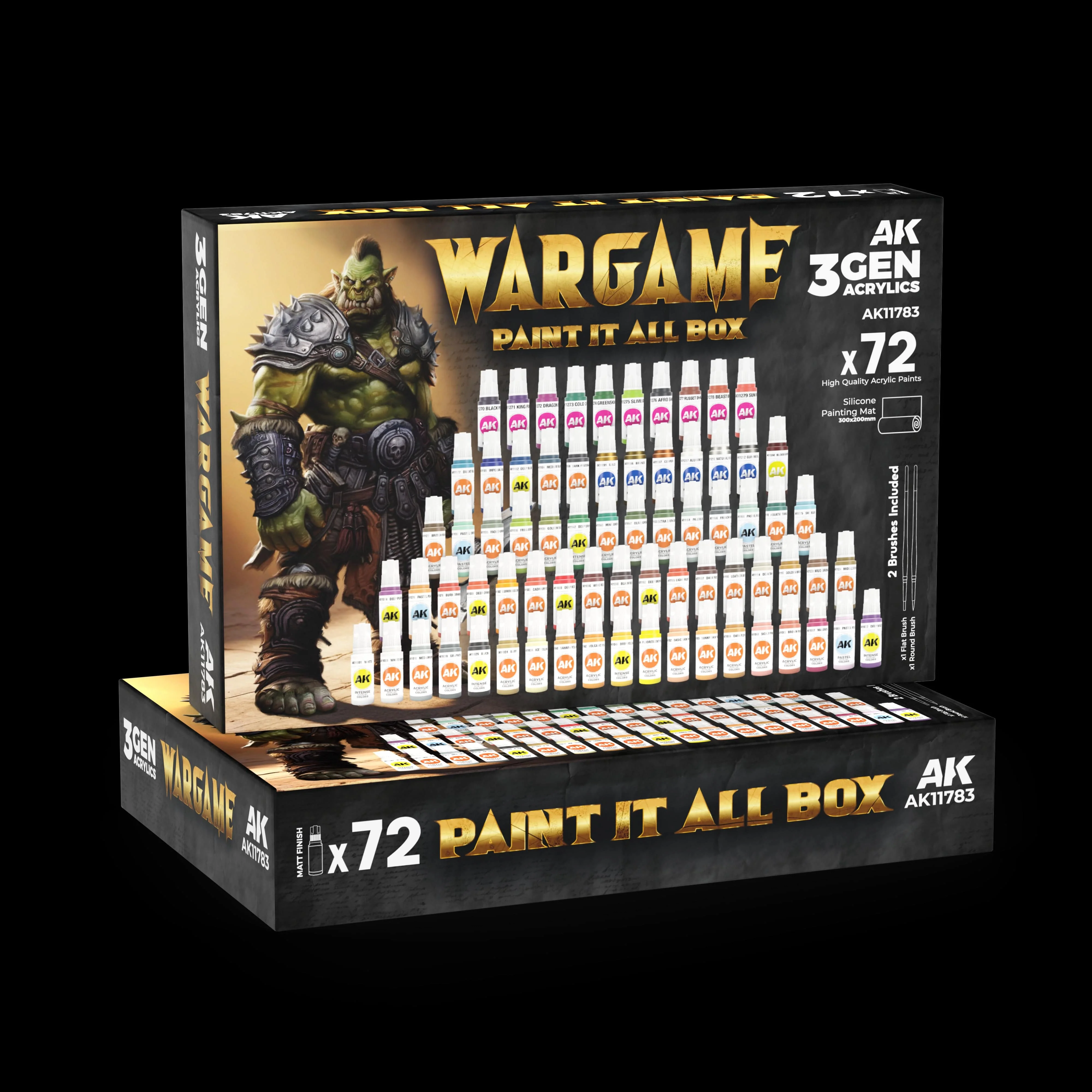 AK Interactive 3rd Gen Acrylics Wargame Paint It All Box 72 Colors