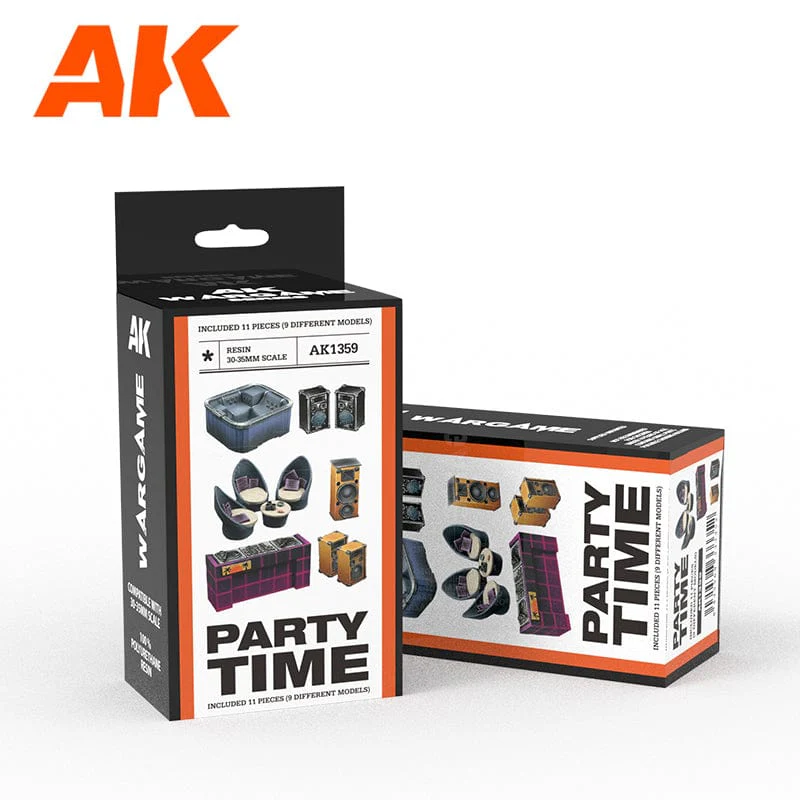 AK Interactive Wargame & Diorama Scenography Objects 30-35mm - Party Time Scenography set