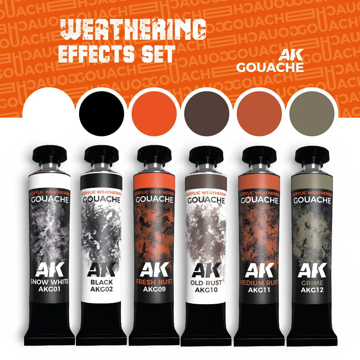 AK Interactive Gouches set - Weathering Effects