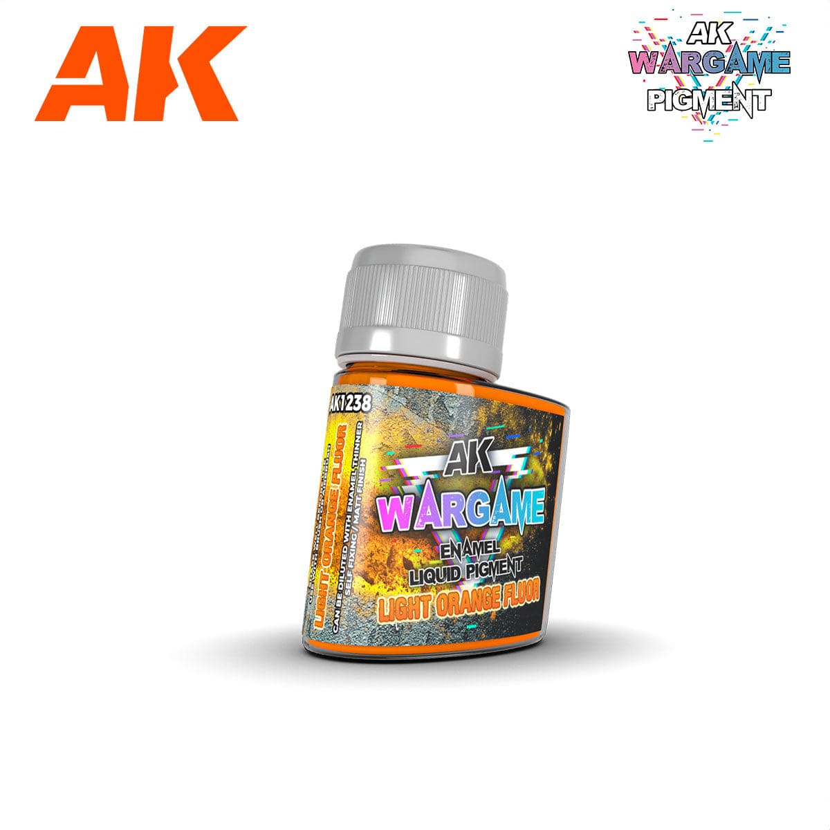 AK Interactive Liquid Pigments Fluorescent Light Orange 35ml