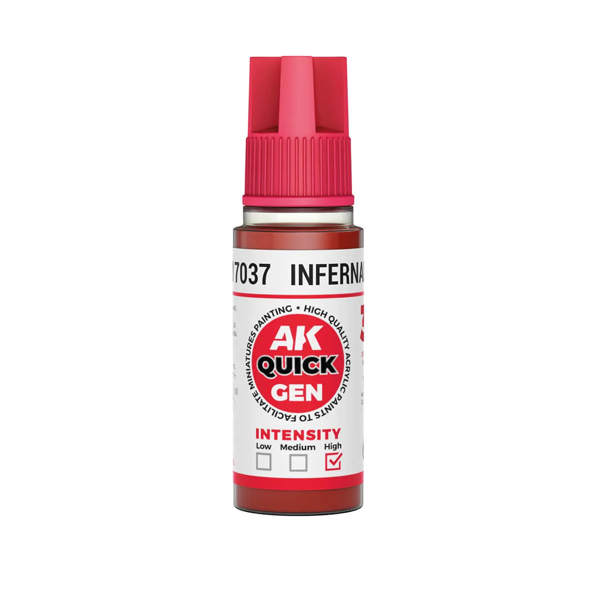AK Interactive Quick Gen Acrylics 18ml - Infernal Red