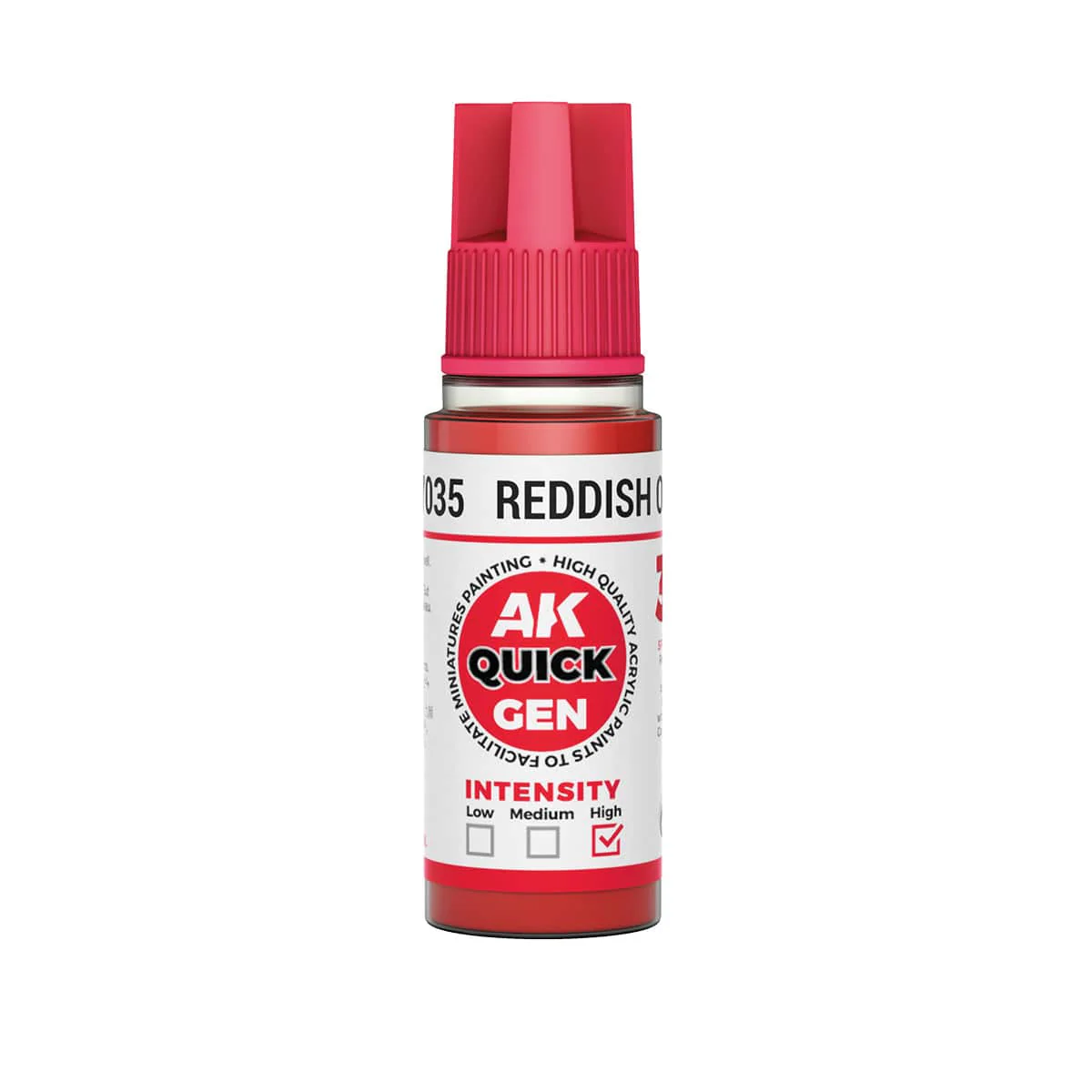 AK Interactive Quick Gen Acrylics 18ml - Reddish Orange
