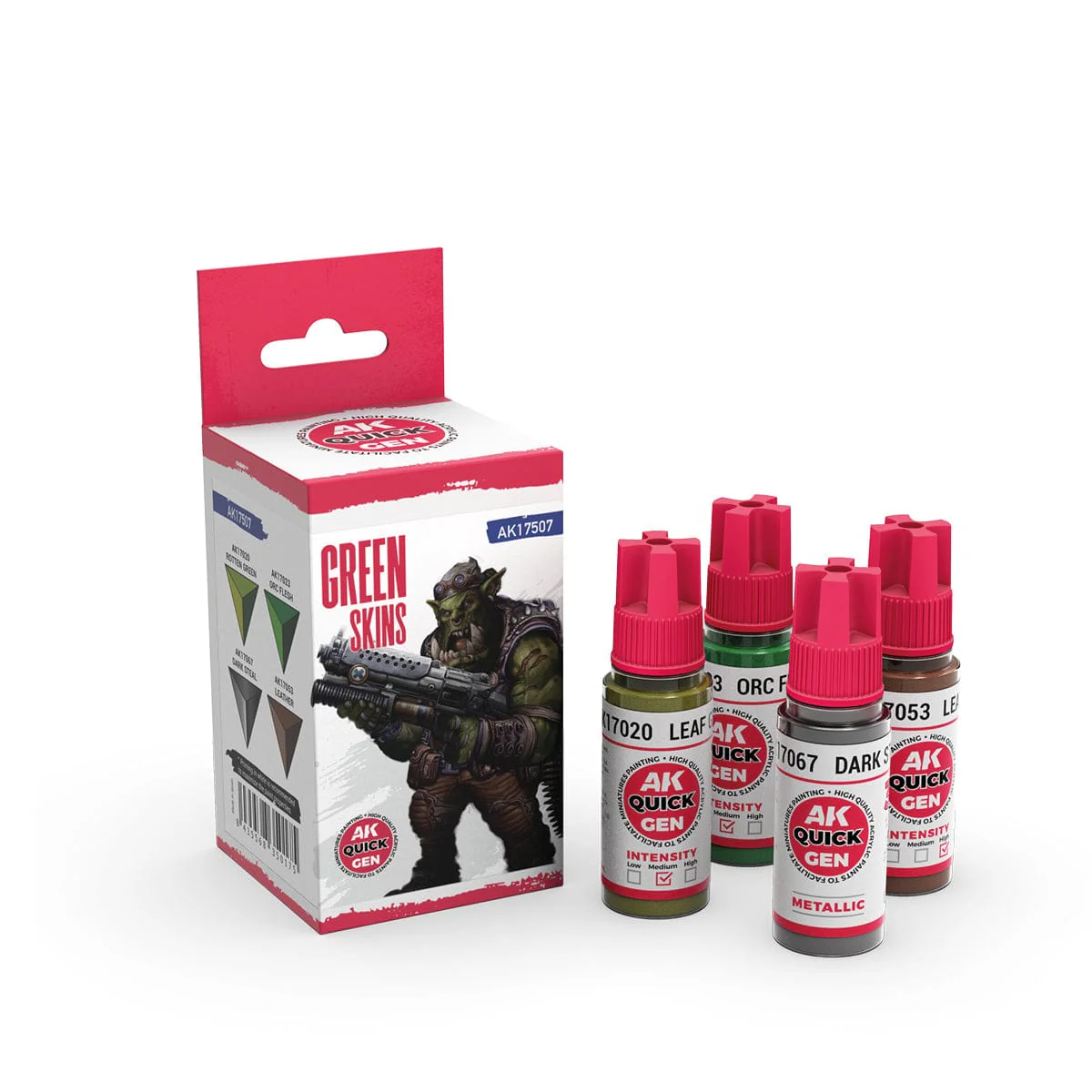 AK Interactive Quick Gen Acrylics Set - Green Skins