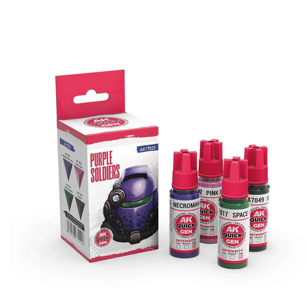 AK Interactive Quick Gen Acrylics Set - Purple Soldiers