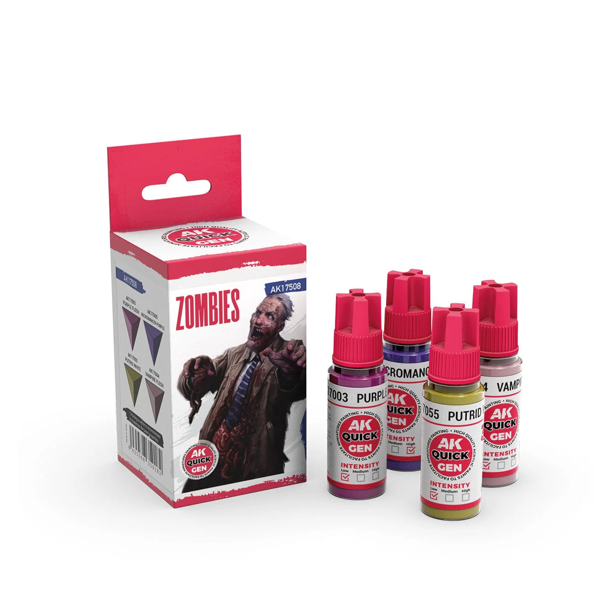AK Interactive Quick Gen Acrylics Set - Zombies