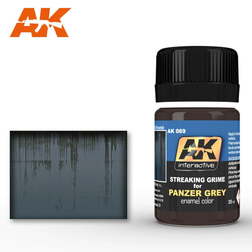 AK Interactive Streaking Grime for Panzer Grey Vehicles 35ml