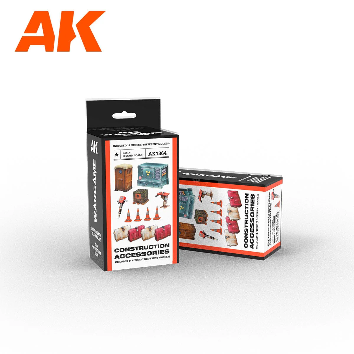 AK Interactive Wargame & Diorama Scenography Objects 30-35mm - Construction Accessories Set