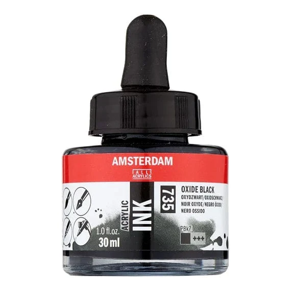 Amsterdam Acrylic Inks 30ml - Oxide Black
