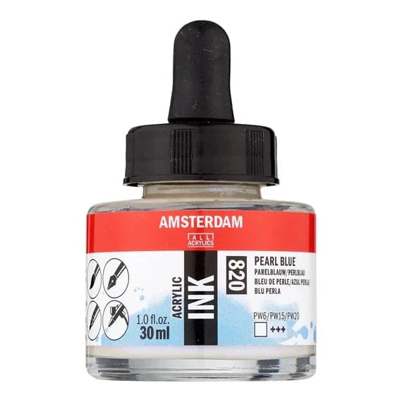 Amsterdam Acrylic Inks 30ml - Pearl Blue