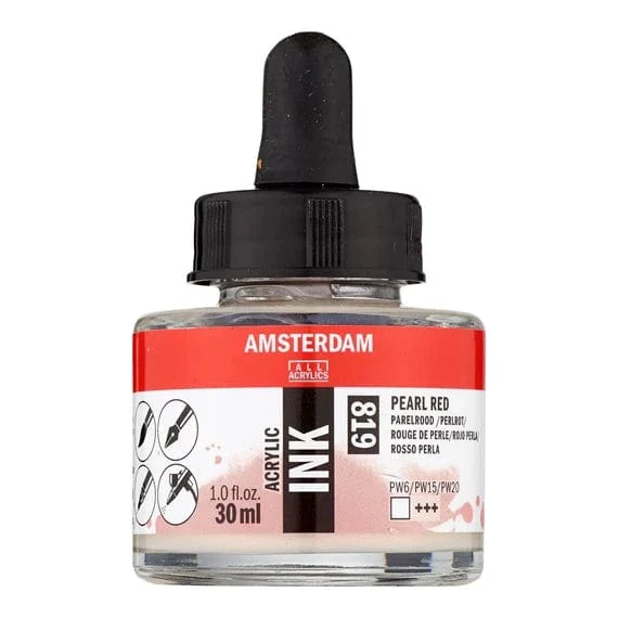 Amsterdam Acrylic Inks 30ml - Pearl Red