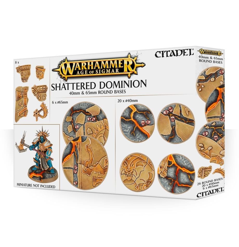 AOS SHATTERED DOMINION 40 & 65mm ROUND BASES