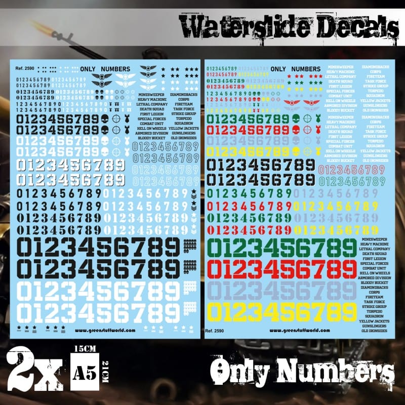 GSW Decals sheet - Only Numbers
