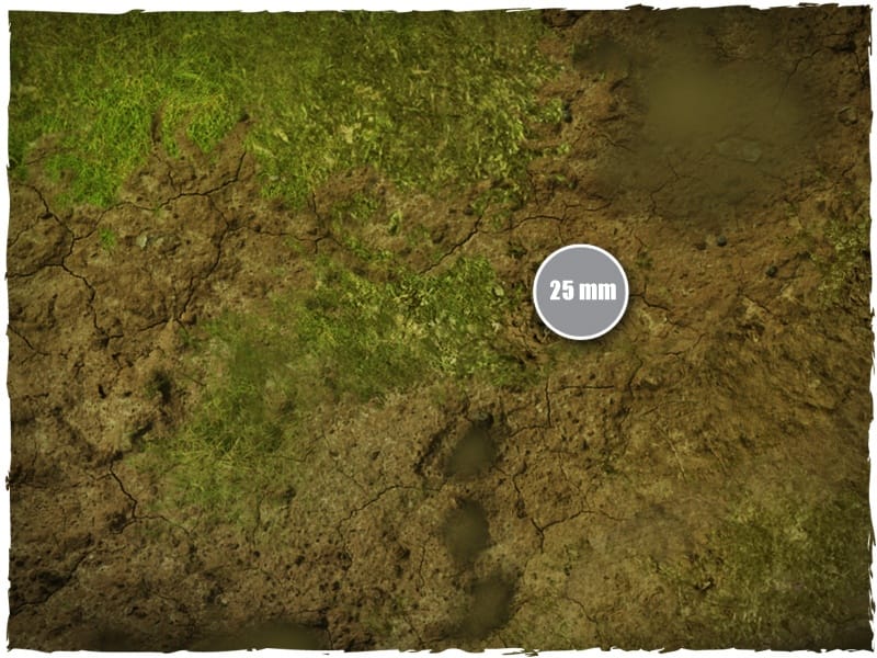 Deep-cut Studio Neoprene Gaming Mat - 4'x6' - Muddy Field - Image 3