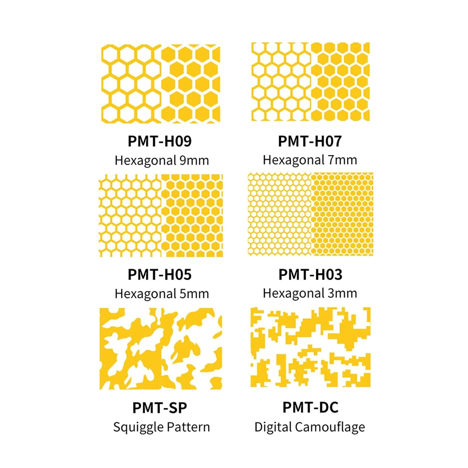 DSPIAE Precut Masking Tape for Airbrush - Hexagonal 7mm - Image 3