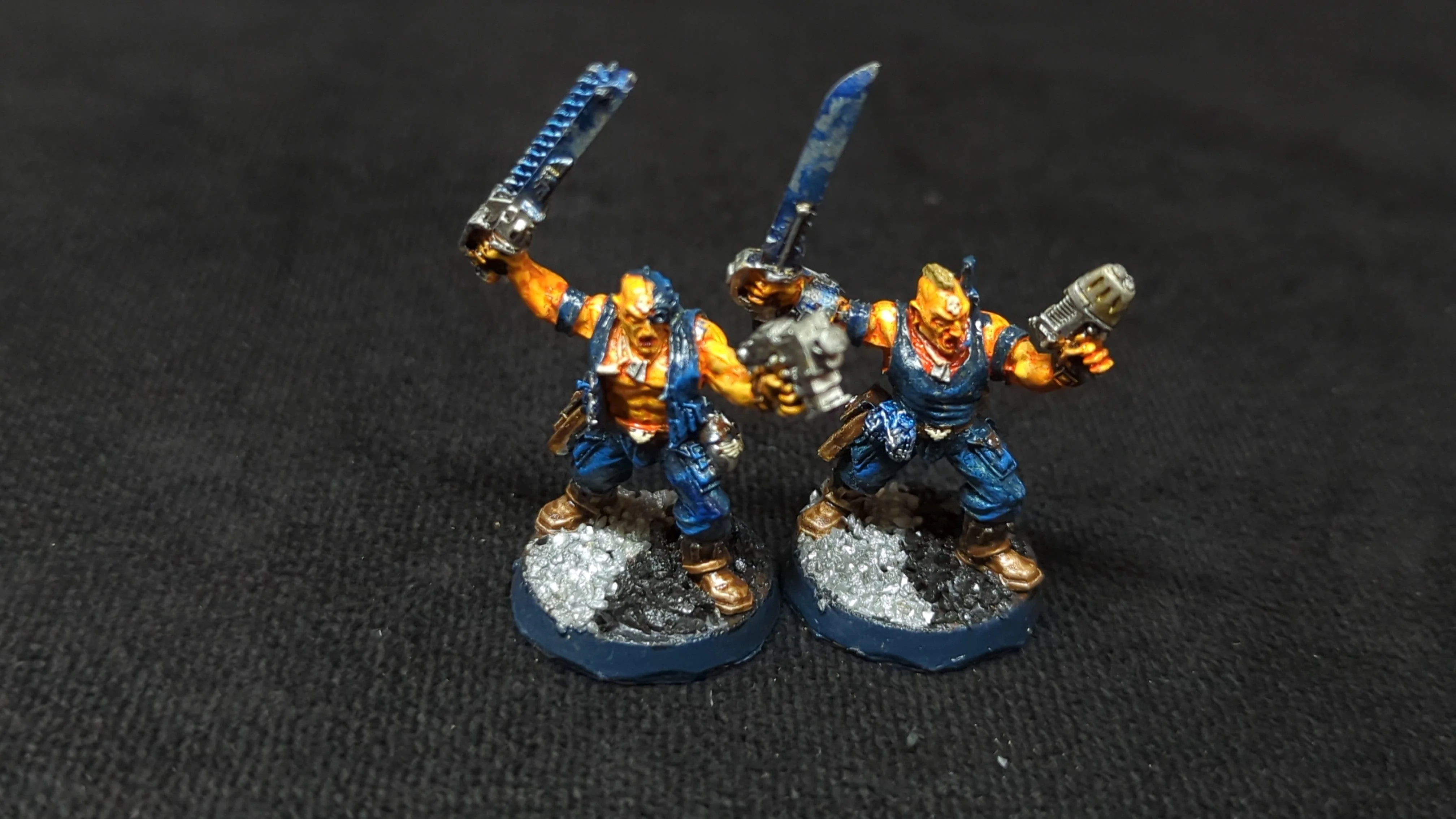 Warhammer 40k Astra Militarum Catachan Officers x2 OOP Painted