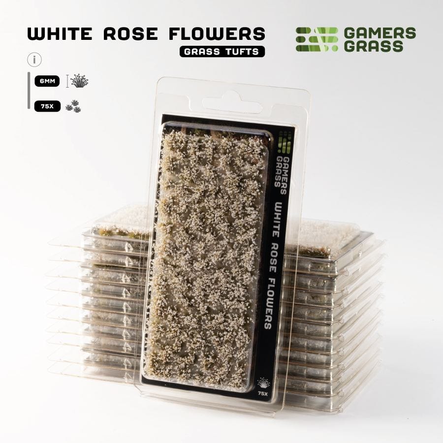 Gamer's Grass Tufts -  White Rose Flowers - Image 2