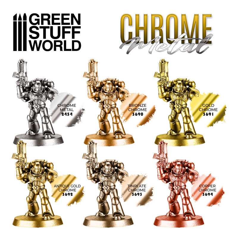 GSW Chrome Metal Paint - Gold Color 17ml - Image 2
