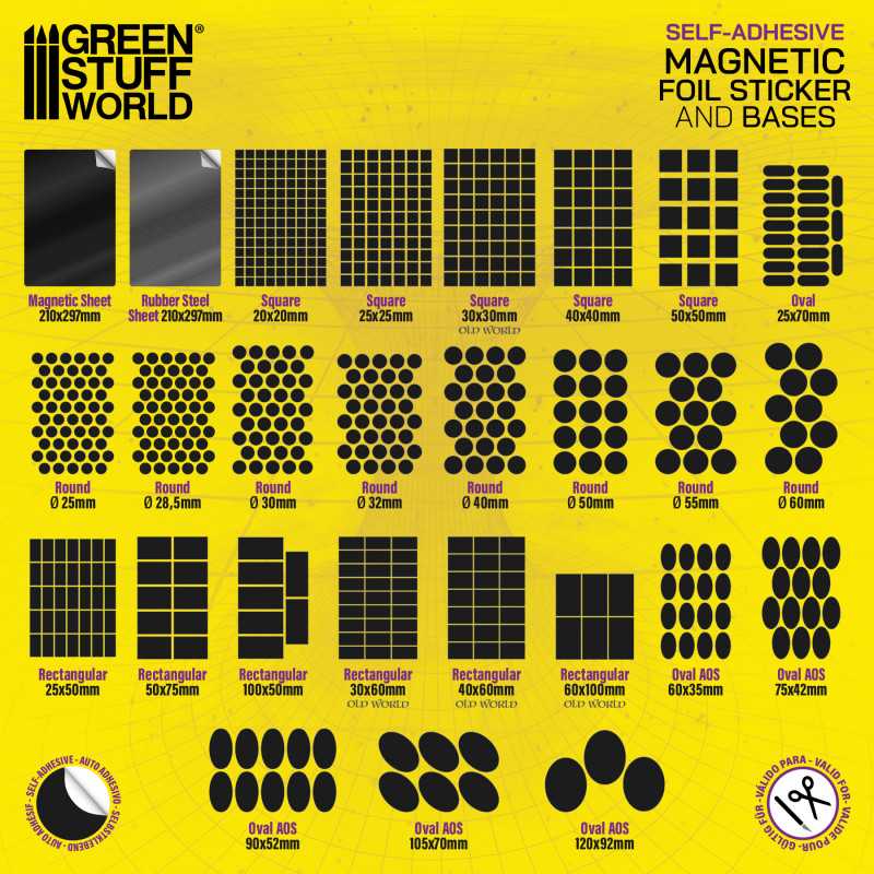 GSW Magnetic Adhesive Sheets - Precut Sizes - Oval 120x92mm - Image 3