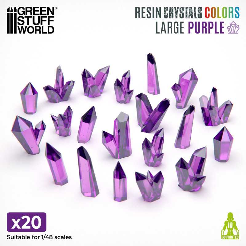 GSW Resin Crystals - Large PURPLE x20