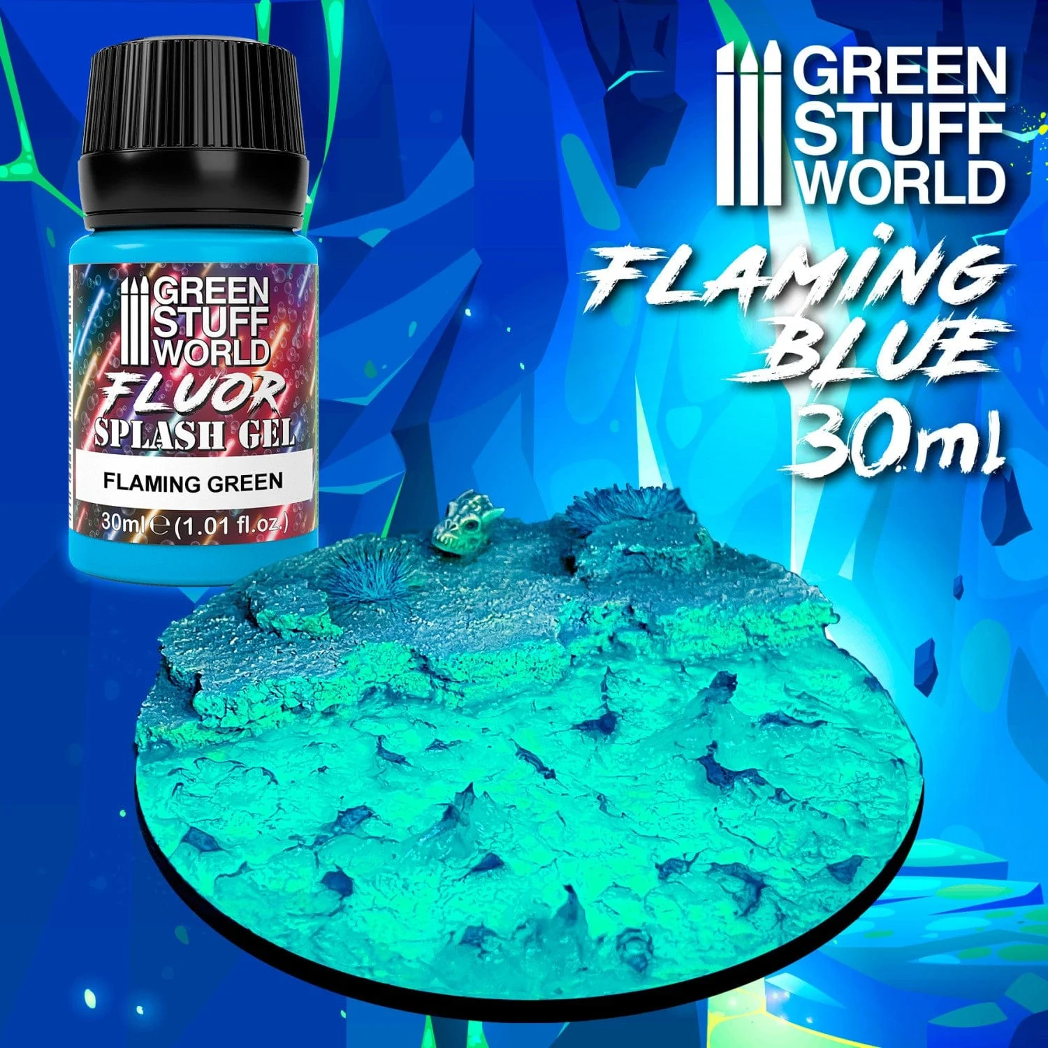 GSW Water Effects - Fluor Splash Gel 30ml- Flaming Blue - Image 2