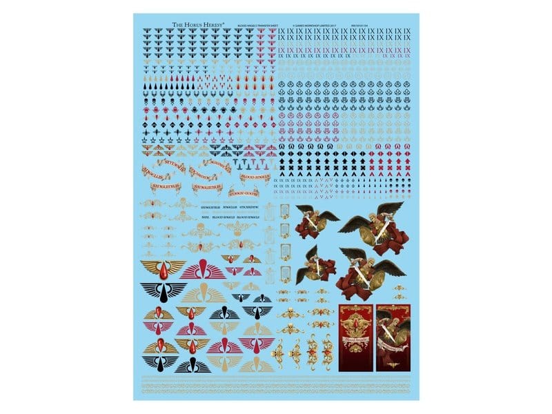 Horus Heresy Blood Angels Legion Decals Transfer sheet