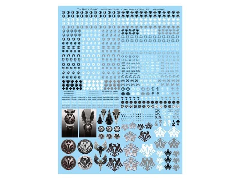 Horus Heresy Raven Guard Legion Decals Transfer sheet