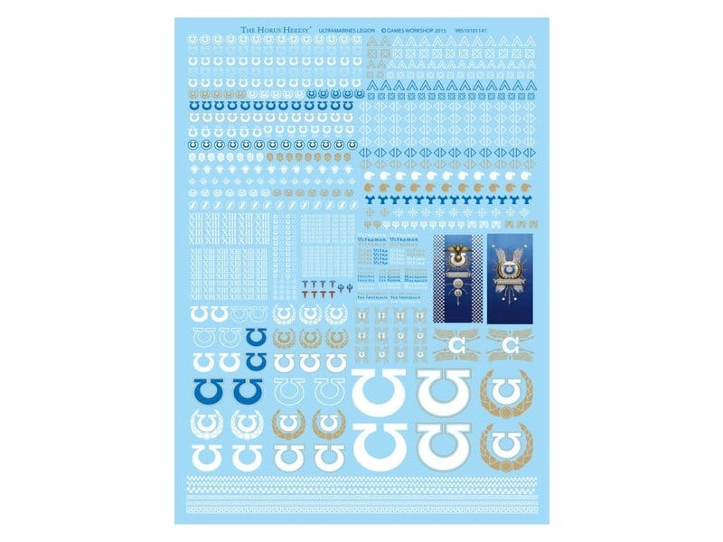 Horus Heresy Ultramarines Legion Decals Transfer sheet