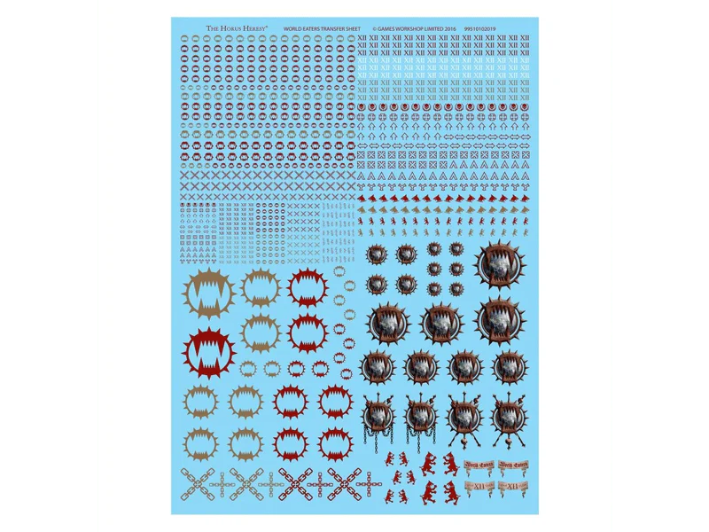 Horus Heresy World Eaters Legion Decals Transfer sheet
