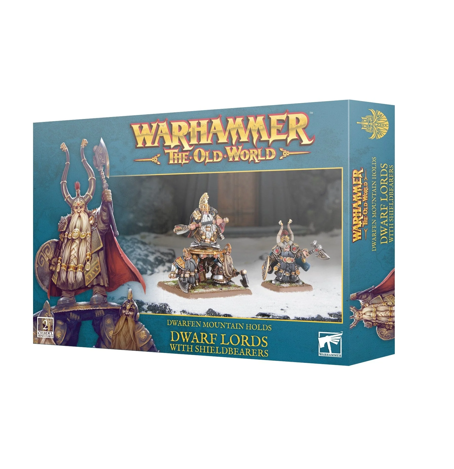 The Old World Dwarfen Mountain Holds Dwarf Lords with Shieldbearers