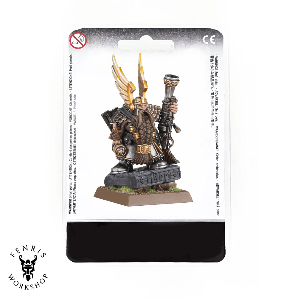 The Old World Dwarfen Moutain Holds Dwarf Thane with Handgun on Oathstone